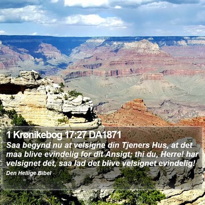 1 Krønikebog 17:27 DA1871 Bible Verse Image