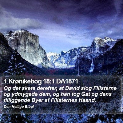 1 Krønikebog 18:1 DA1871 Bible Verse Image