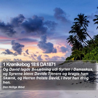 1 Krønikebog 18:6 DA1871 Bible Verse Image
