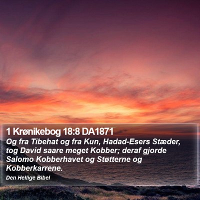 1 Krønikebog 18:8 DA1871 Bible Verse Image