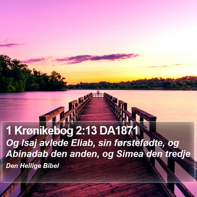 1 Krønikebog 2:13 DA1871 Bible Verse Image