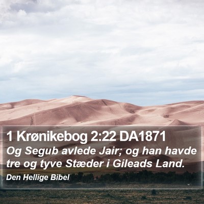 1 Krønikebog 2:22 DA1871 Bible Verse Image