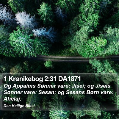 1 Krønikebog 2:31 DA1871 Bible Verse Image