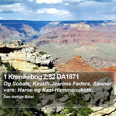 1 Krønikebog 2:52 DA1871 Bible Verse Image