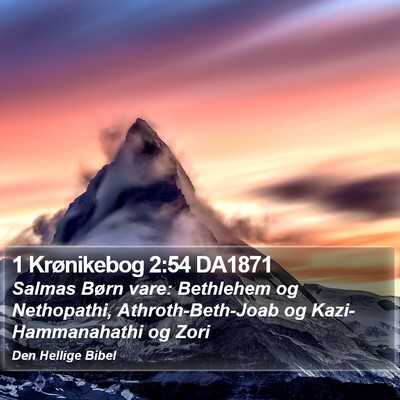 1 Krønikebog 2:54 DA1871 Bible Verse Image