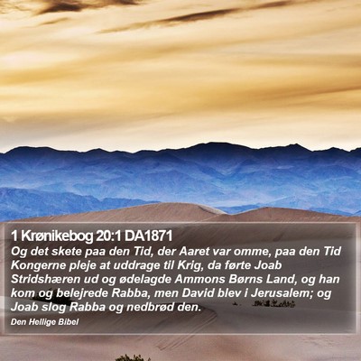 1 Krønikebog 20:1 DA1871 Bible Verse Image
