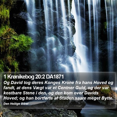 1 Krønikebog 20:2 DA1871 Bible Verse Image