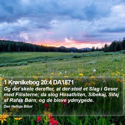 1 Krønikebog 20:4 DA1871 Bible Verse Image