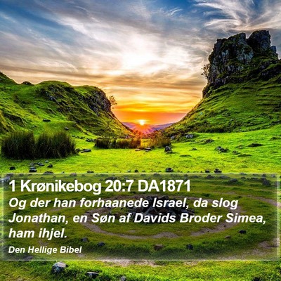 1 Krønikebog 20:7 DA1871 Bible Verse Image