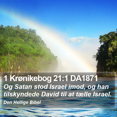 1 Krønikebog 21:1 DA1871 Bible Verse Image