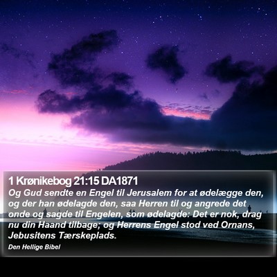 1 Krønikebog 21:15 DA1871 Bible Verse Image