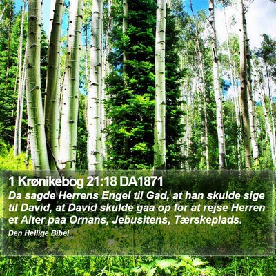 1 Krønikebog 21:18 DA1871 Bible Verse Image