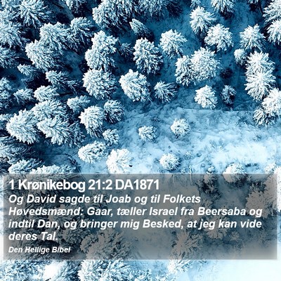 1 Krønikebog 21:2 DA1871 Bible Verse Image