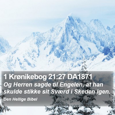 1 Krønikebog 21:27 DA1871 Bible Verse Image