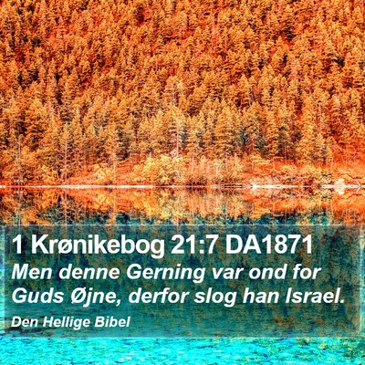 1 Krønikebog 21:7 DA1871 Bible Verse Image