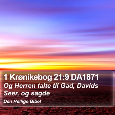 1 Krønikebog 21:9 DA1871 Bible Verse Image