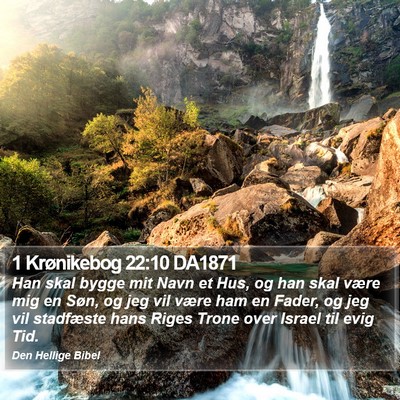 1 Krønikebog 22:10 DA1871 Bible Verse Image