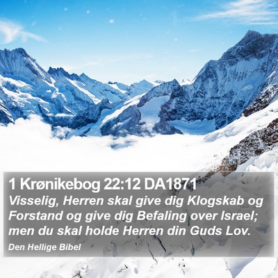 1 Krønikebog 22:12 DA1871 Bible Verse Image