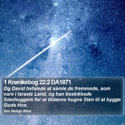 1 Krønikebog 22:2 DA1871 Bible Verse Image
