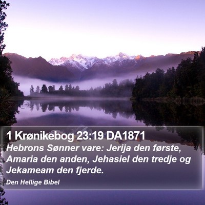 1 Krønikebog 23:19 DA1871 Bible Verse Image