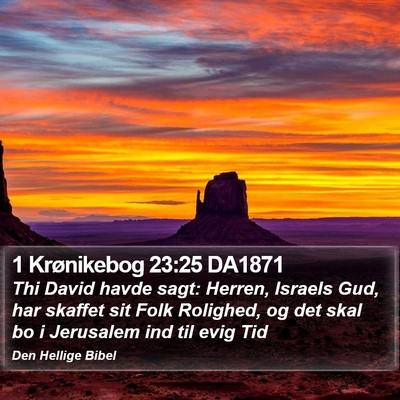 1 Krønikebog 23:25 DA1871 Bible Verse Image