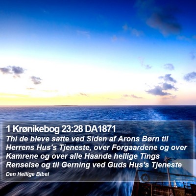 1 Krønikebog 23:28 DA1871 Bible Verse Image