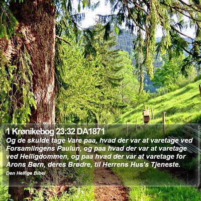 1 Krønikebog 23:32 DA1871 Bible Verse Image