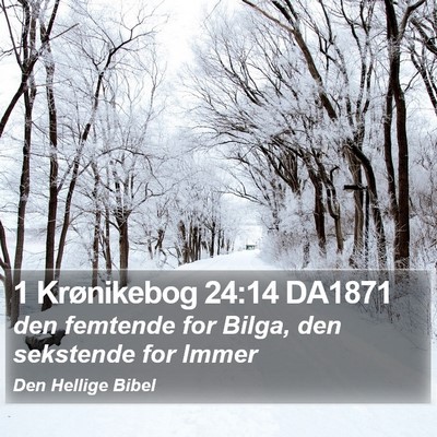 1 Krønikebog 24:14 DA1871 Bible Verse Image