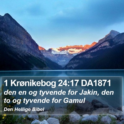 1 Krønikebog 24:17 DA1871 Bible Verse Image