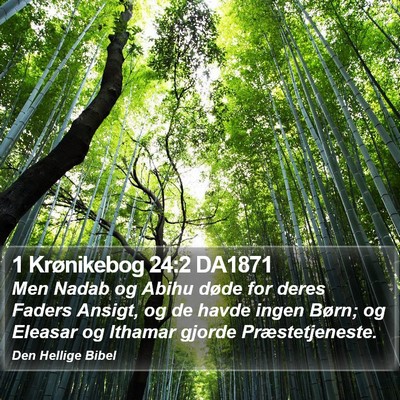 1 Krønikebog 24:2 DA1871 Bible Verse Image