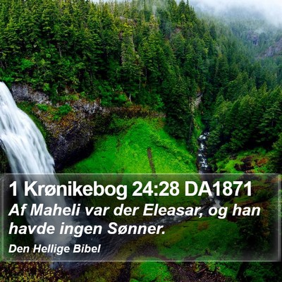 1 Krønikebog 24:28 DA1871 Bible Verse Image