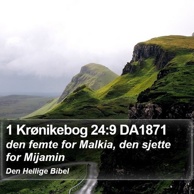 1 Krønikebog 24:9 DA1871 Bible Verse Image
