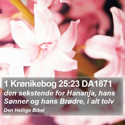 1 Krønikebog 25:23 DA1871 Bible Verse Image