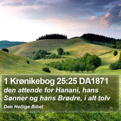 1 Krønikebog 25:25 DA1871 Bible Verse Image