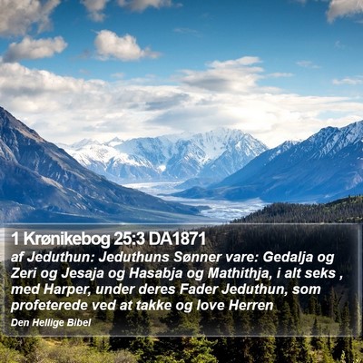1 Krønikebog 25:3 DA1871 Bible Verse Image