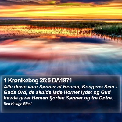 1 Krønikebog 25:5 DA1871 Bible Verse Image