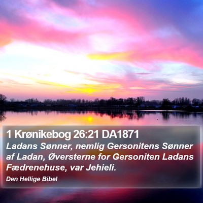 1 Krønikebog 26:21 DA1871 Bible Verse Image