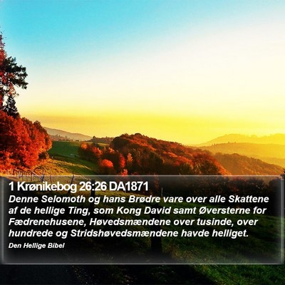 1 Krønikebog 26:26 DA1871 Bible Verse Image