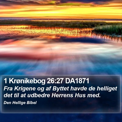 1 Krønikebog 26:27 DA1871 Bible Verse Image