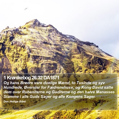 1 Krønikebog 26:32 DA1871 Bible Verse Image