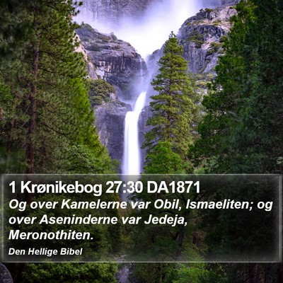 1 Krønikebog 27:30 DA1871 Bible Verse Image