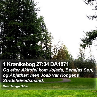 1 Krønikebog 27:34 DA1871 Bible Verse Image