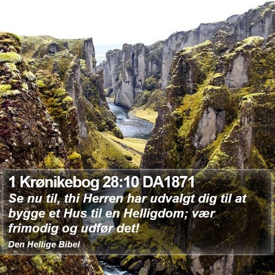 1 Krønikebog 28:10 DA1871 Bible Verse Image