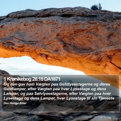 1 Krønikebog 28:15 DA1871 Bible Verse Image