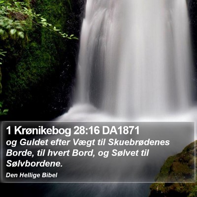 1 Krønikebog 28:16 DA1871 Bible Verse Image
