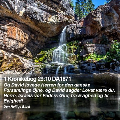 1 Krønikebog 29:10 DA1871 Bible Verse Image
