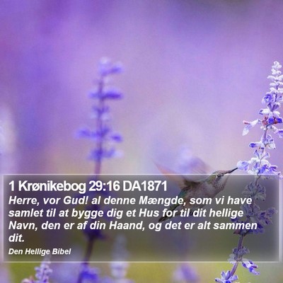 1 Krønikebog 29:16 DA1871 Bible Verse Image