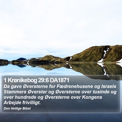 1 Krønikebog 29:6 DA1871 Bible Verse Image