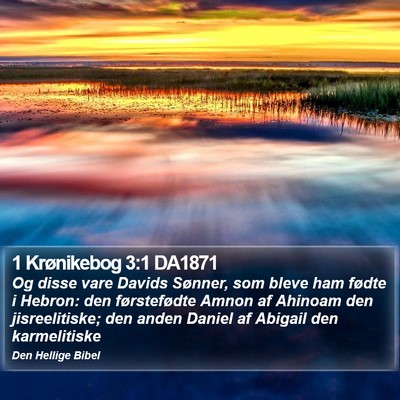 1 Krønikebog 3:1 DA1871 Bible Verse Image