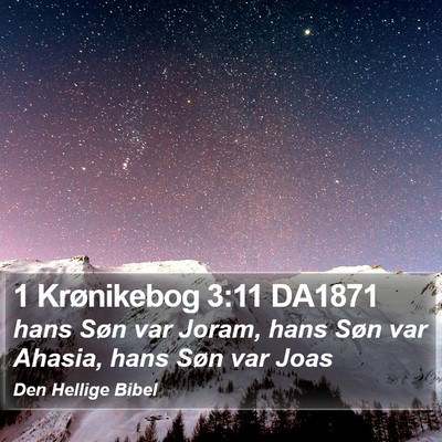 1 Krønikebog 3:11 DA1871 Bible Verse Image